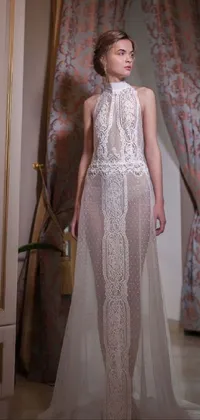 Wedding Dress Shoulder One-piece Garment Live Wallpaper