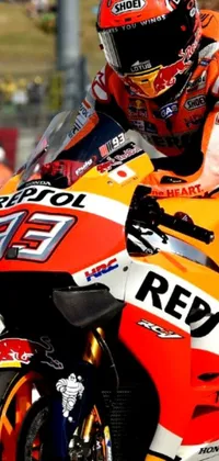 Get ready to rev up your phone with this electrifying motorcycle race track live wallpaper