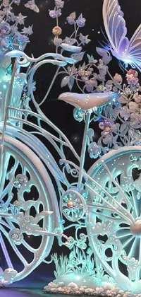 Wheel Bicycle Blue Live Wallpaper