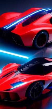 Introducing an amazing phone live wallpaper featuring two fast sports cars