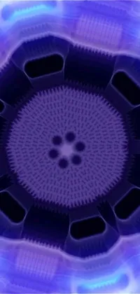 Immerse yourself in the mesmerizing world of generative art with this "Microcosmic Purple Halos" live wallpaper