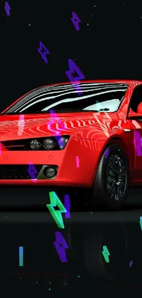 Red Race Car (lightning) Live Wallpaper