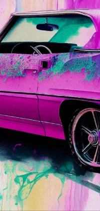 pink car Live Wallpaper