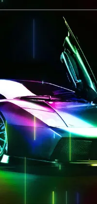 rainbow Lamborghini  Live Wallpaper
