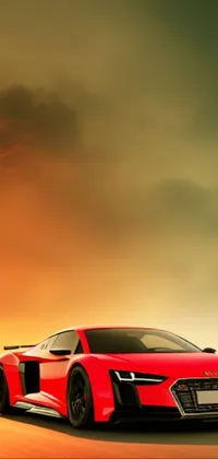 Experience the thrill of the road with this red sports car live wallpaper