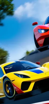 Get ready to experience the thrill of high-speed racing with this phone live wallpaper