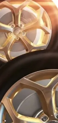 This phone live wallpaper showcases the beauty of two wheels in a digital rendering