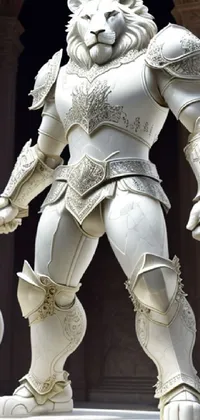 White Armour Thigh Live Wallpaper