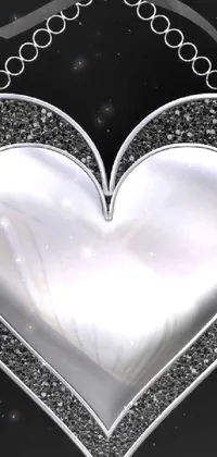 Add a touch of romance and elegance to your phone screen with this heart-shaped mirror live wallpaper
