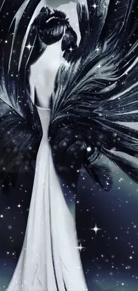 White Art Feather Live Wallpaper