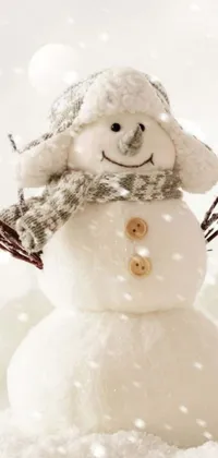 This snowman live phone wallpaper is perfect for bringing joy and warmth to your device