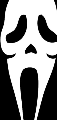 This black and white, 3840x2160 live wallpaper features a scream face vector art, inspired by graffiti and horror elements