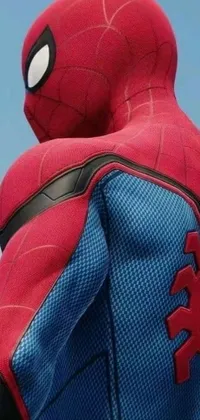This Spider-Man live wallpaper features a close-up of the iconic superhero in his spidey-suit