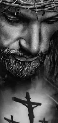 Jesus Crown of Thorns Soft Artwork Live Wallpaper