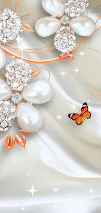 White Body Jewelry Leaf Live Wallpaper