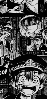 White Cartoon Black Live Wallpaper