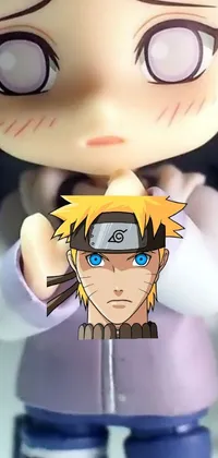 This live wallpaper for your mobile phone features a tumblr, chibi anime character reminiscent of Naruto