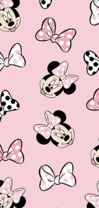 Looking to add a pop of color and fun to your phone? This Minnie Mouse-inspired phone live wallpaper is just the ticket! With a playful pink background and Minnie's signature polka dots, this wallpaper is sure to make you smile