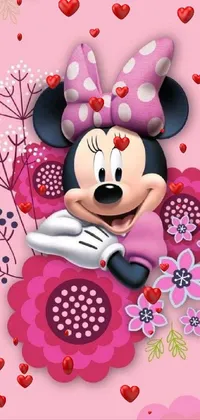 Cute Minnie Mouse Love Heart Live Wallpaper - free download