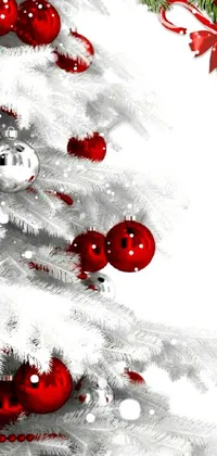 White Christmas Ornament Liquid Live Wallpaper