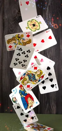 White Gambling Card Game Live Wallpaper