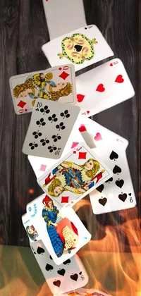 White Gambling Card Game Live Wallpaper