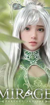 White Green Eyebrow Live Wallpaper