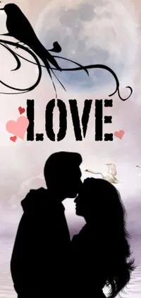 White Kiss Font Live Wallpaper