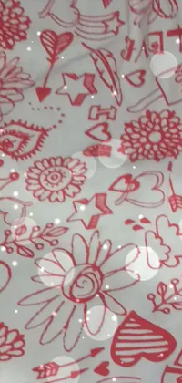 White Leaf Textile Live Wallpaper