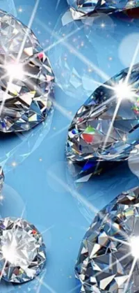 This blue live wallpaper for your phone is sure to impress with stunning diamonds shimmering on the surface