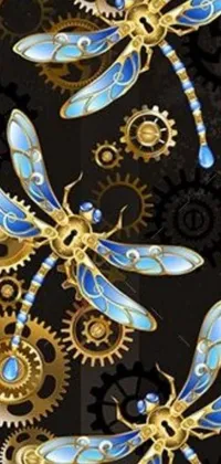 This is an intricately designed live wallpaper for mobile phones