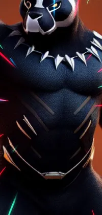 Enhance your phone screen with the breathtaking black panther wallpaper