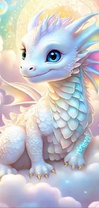 White Mythical Creature Azure Live Wallpaper