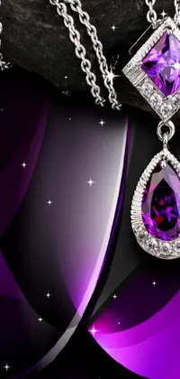 White Purple Body Jewelry Live Wallpaper