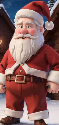 White Santa Claus Beard Live Wallpaper