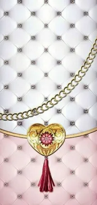 This pink and gold purse phone live wallpaper is inspired by Sailor Moon, instagram, rococo and fashion