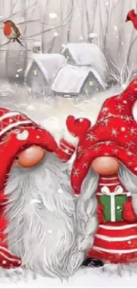 White Textile Santa Claus Live Wallpaper