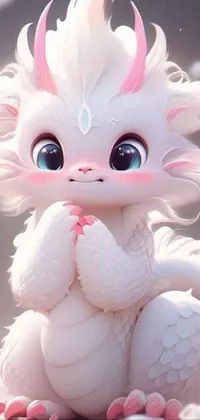 White Toy Mythical Creature Live Wallpaper