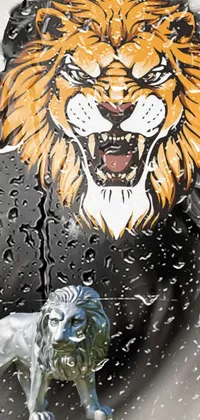 Looking for a striking live wallpaper for your phone? Check out this digital airbrush painting of a lion by Tracy Harris