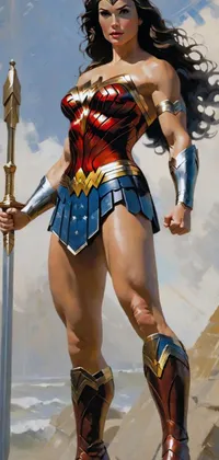Wonder Woman Thigh Cartoon Live Wallpaper