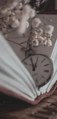 Wood Clock Twig Live Wallpaper