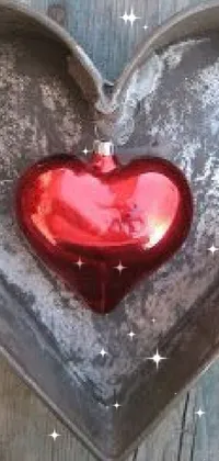 Wood Glass Heart Live Wallpaper