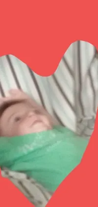 This vibrant live wallpaper features a close-up view of a person resting in bed