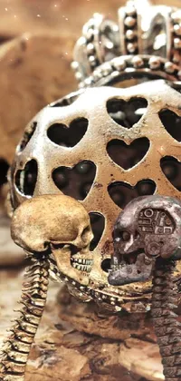 heart skull Live Wallpaper