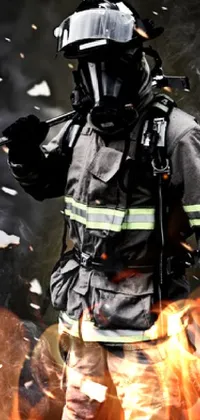 Workwear Helmet Firefighter Live Wallpaper