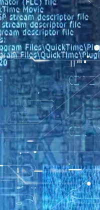 This phone live wallpaper is a tech lover's dream come true, featuring a close-up of a cell phone, intricate ascii art designs and typographical experiments superimposed on a computer rendering background