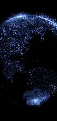 This mesmerizing live wallpaper features a stunning image of a glowing globe surrounded by arrays of data holograms