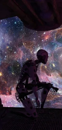 Experience the wonders of afrofuturism with this stunning live wallpaper for your phone
