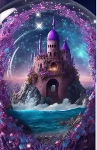 World Purple Art Live Wallpaper