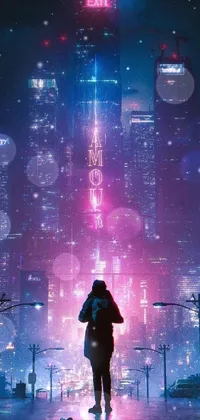 cyberpunk inspired phone wallpaper, blade runner